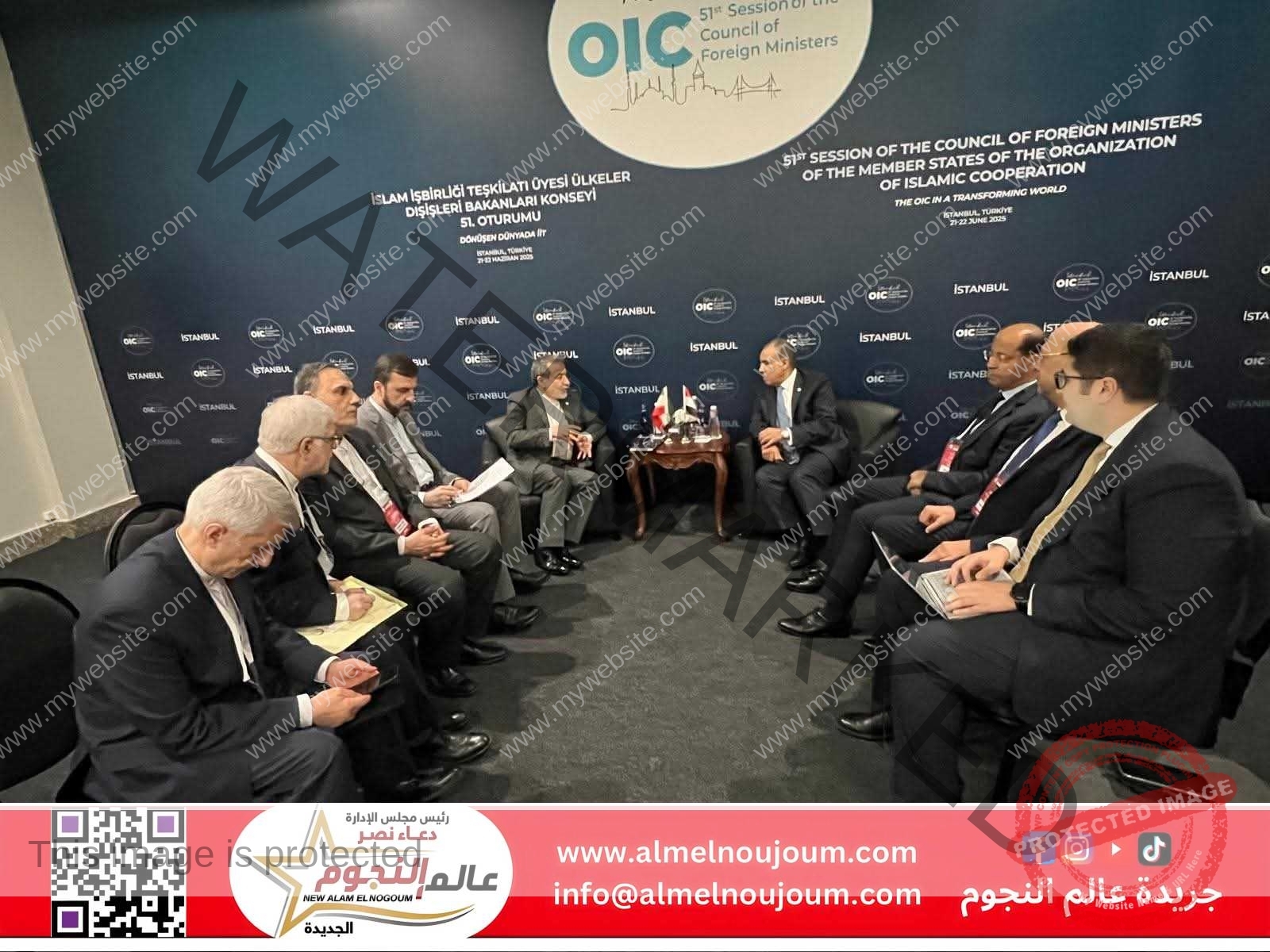وزير الخارجية والهجرة يلتقي بوزير خارجية إيران في اسطنبول