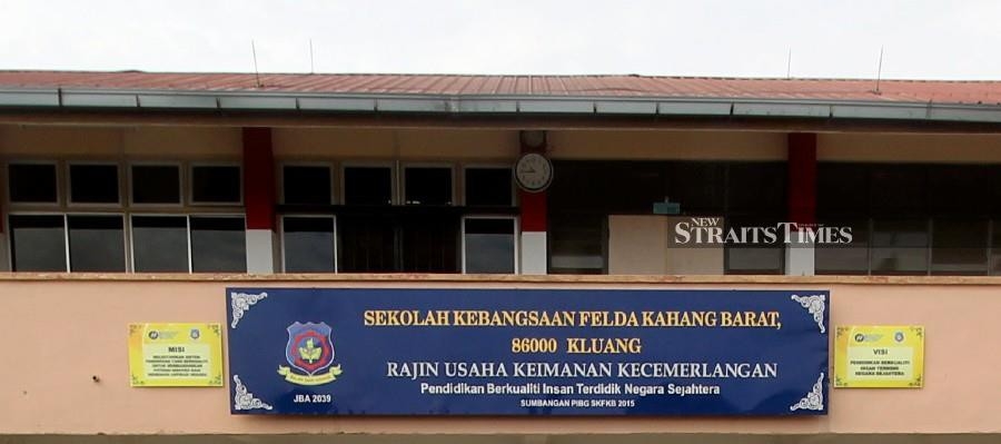 Surge in HFMD cases forces temporary closure of SK Felda Kahang Barat