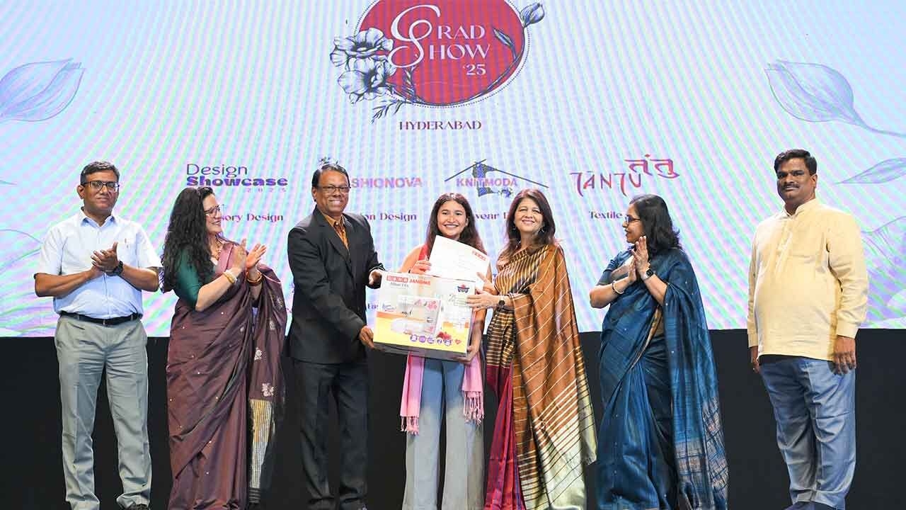 Usha Felicitates Harshita Adikari with Best Garment Construction Award at NIFT Graduation Show 2025