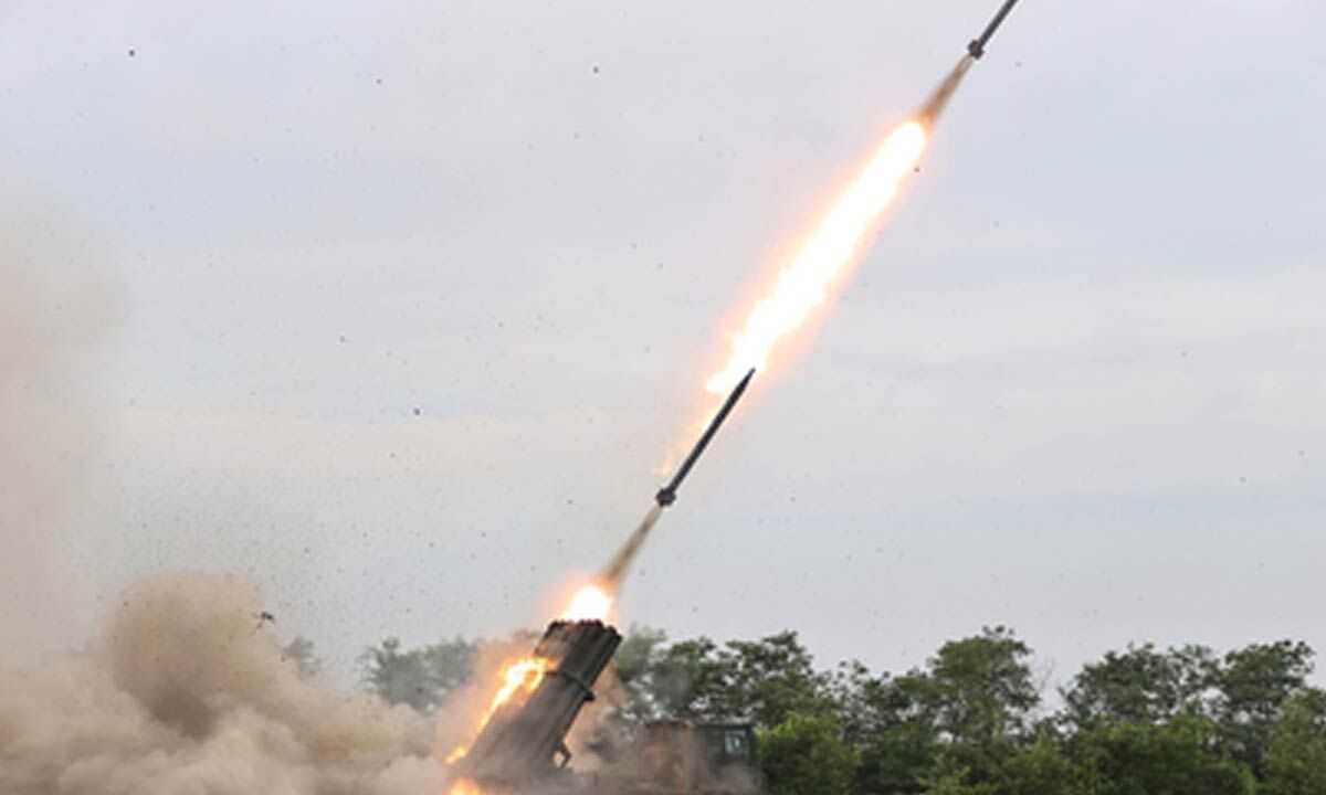 North Korea fires 10 multiple rocket launcher shells after trilateral air drills