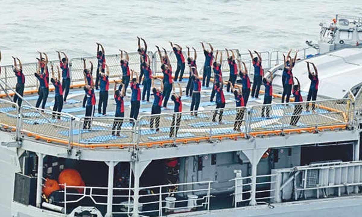 Indian Navy to join ‘YogaAndhra' with the participation of over 11,000 naval personnel, families