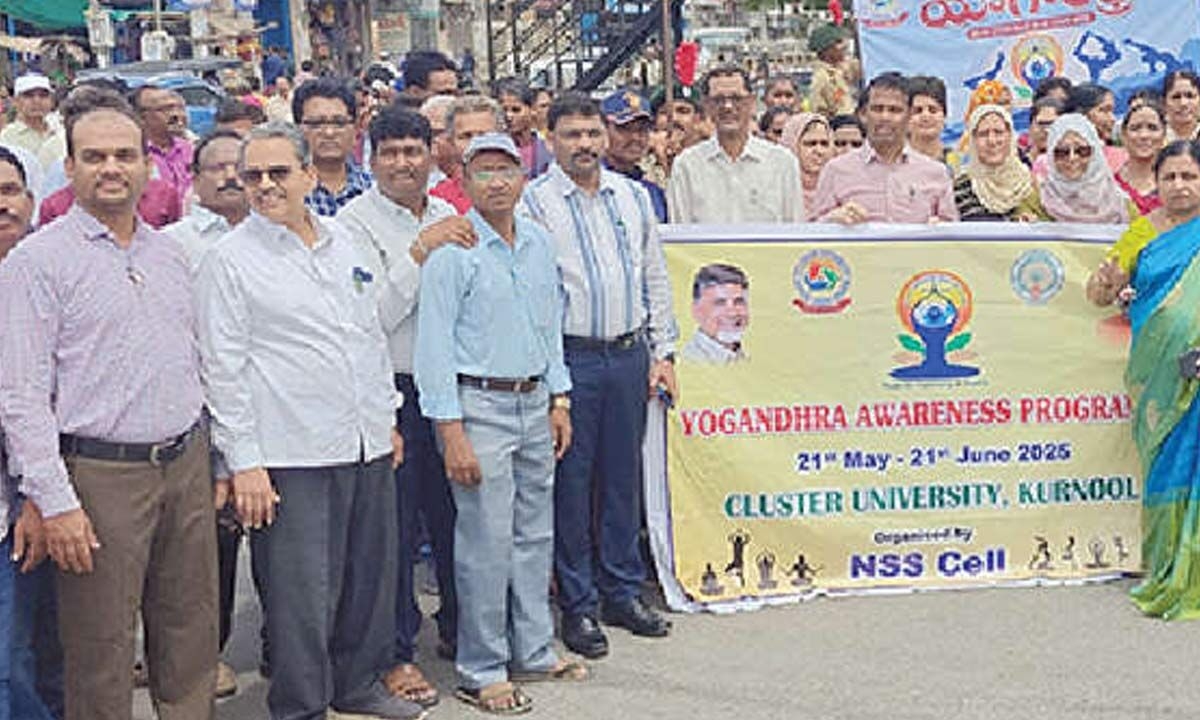 Rally on yoga awareness