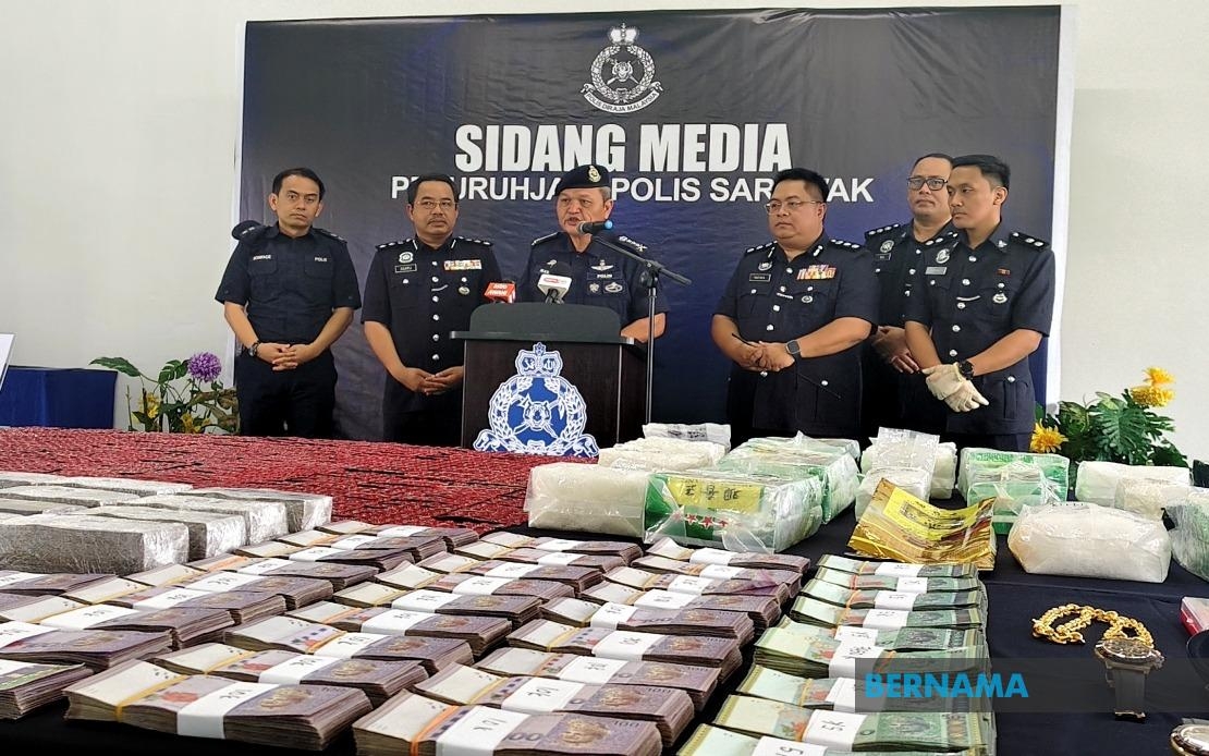 S'wak Police Cripple Major Syndicate, Seize Over RM8.5 Million In Drugs And Assets