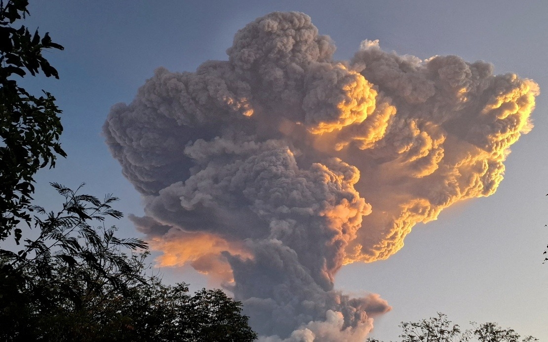 Dozens Of Bali Flights Cancelled After Major Volcano Eruption
