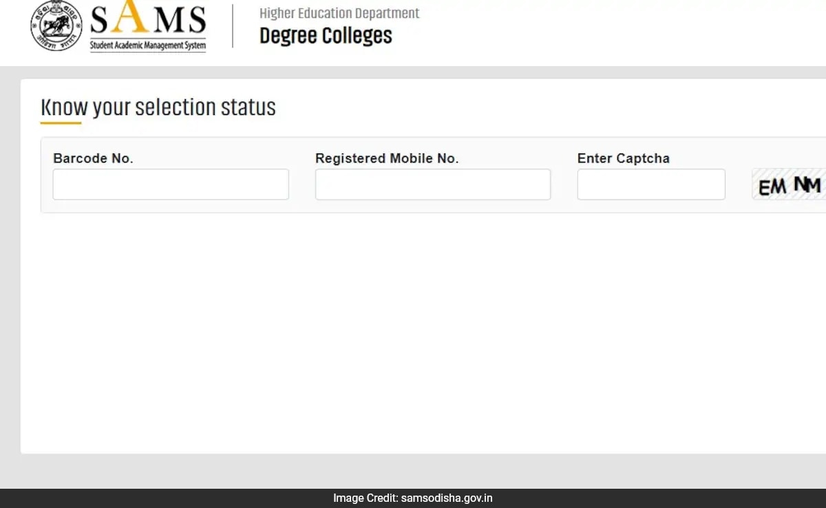 SAMS Odisha 2025 Plus 3 Round 2 Allotment List OUT, Direct Link Here