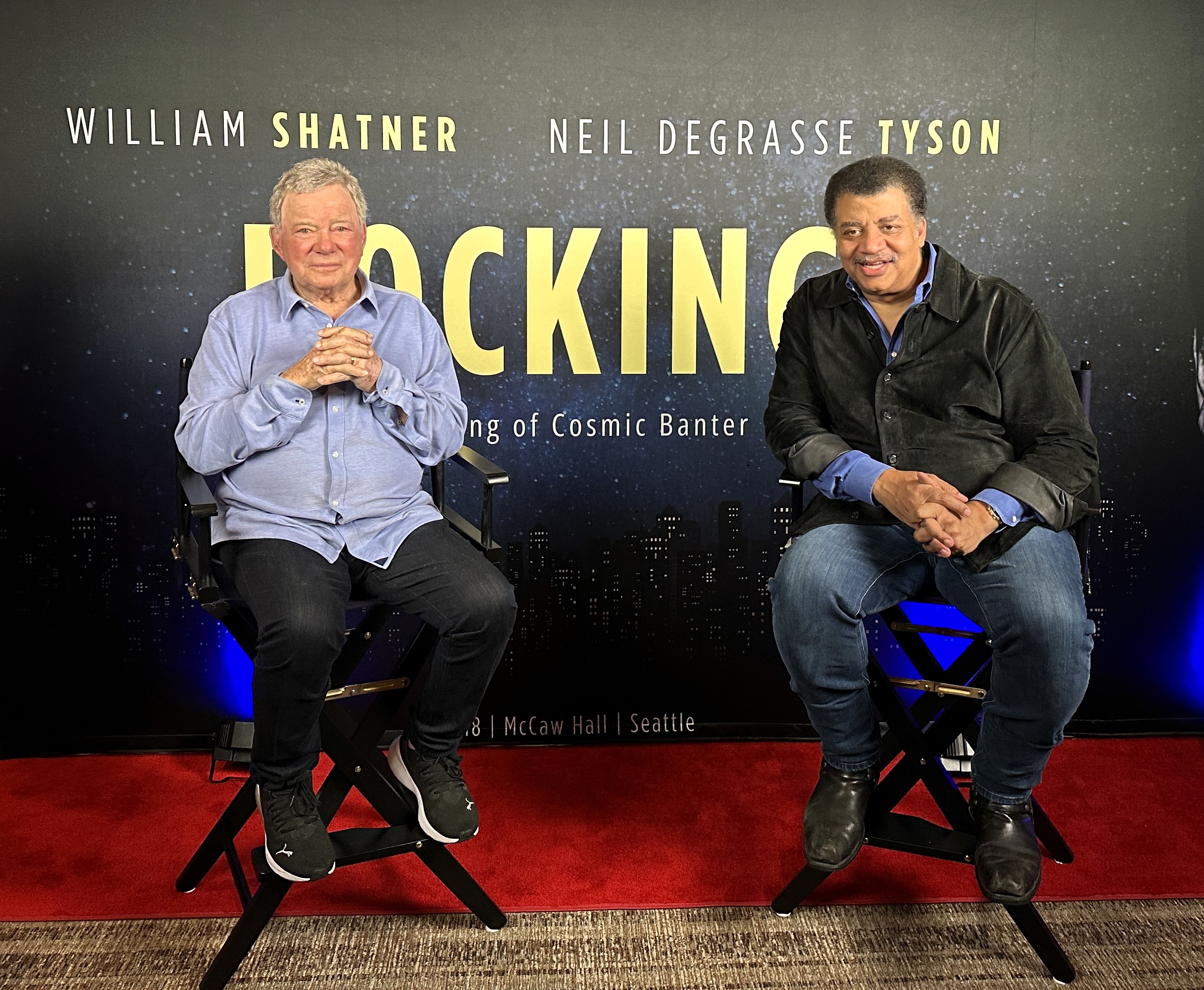 William Shatner and Neil deGrasse Tyson banter about human follies and the final frontier