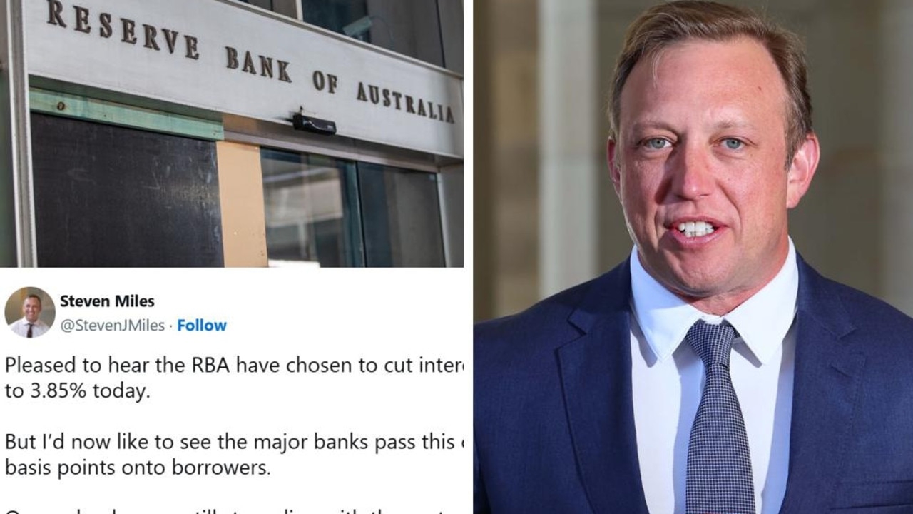 ‘Pass this cut onto borrowers': Former Qld premier Steven Miles' post on RBA rate cut roasted