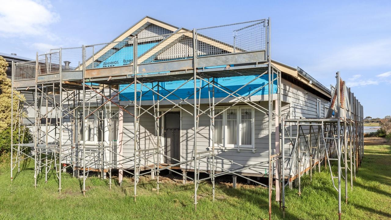 Half done bungalow relocation dangles dual water frontage carrot