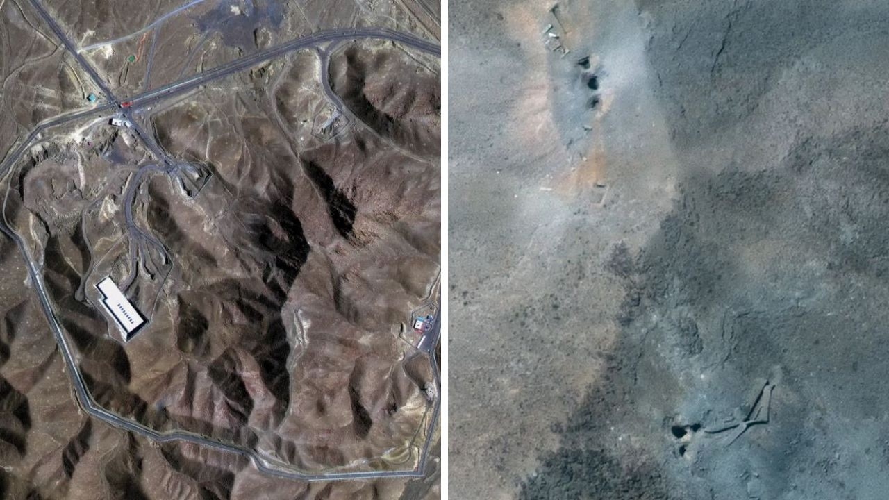 First images show stunning impact of US bunker buster bomb strike