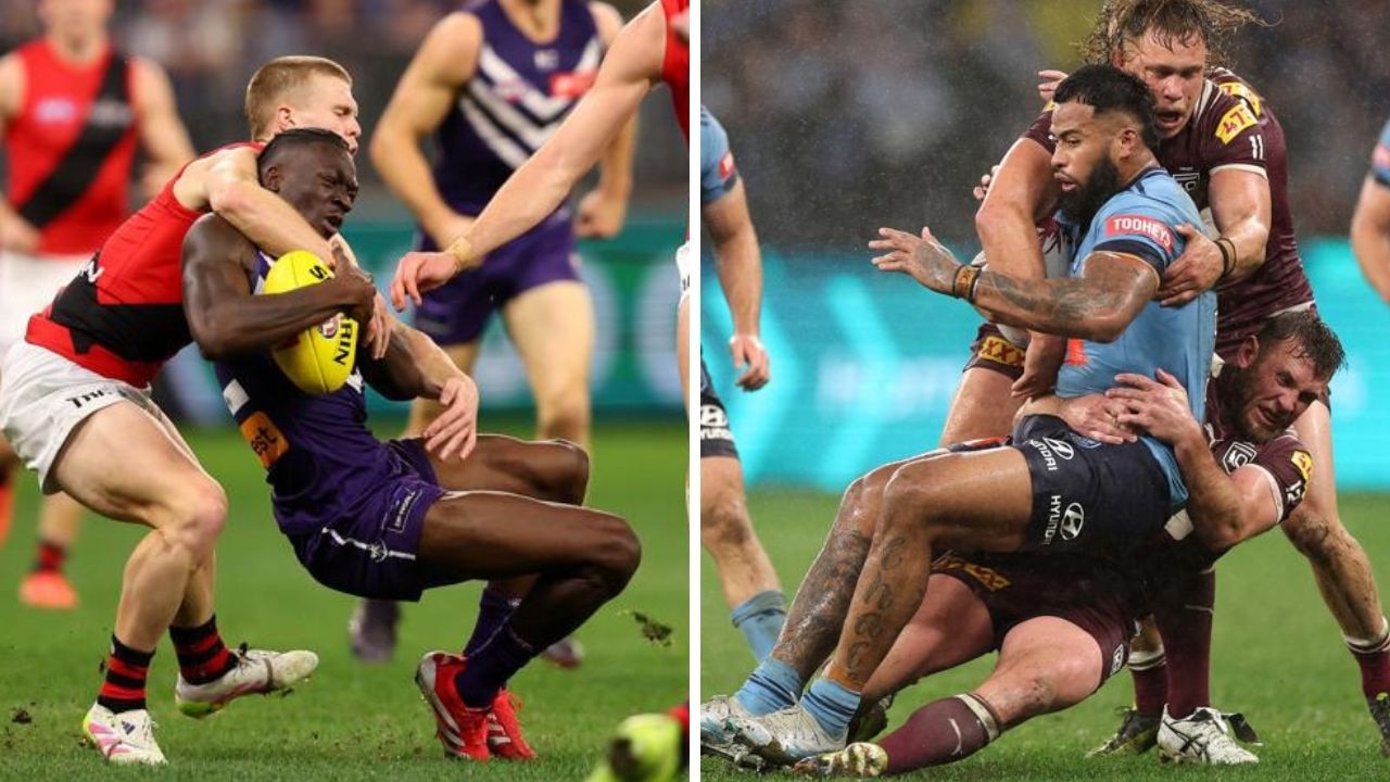 AFL Optus Stadium's huge test for Fremantle vs Essendon after State of Origin slugfest