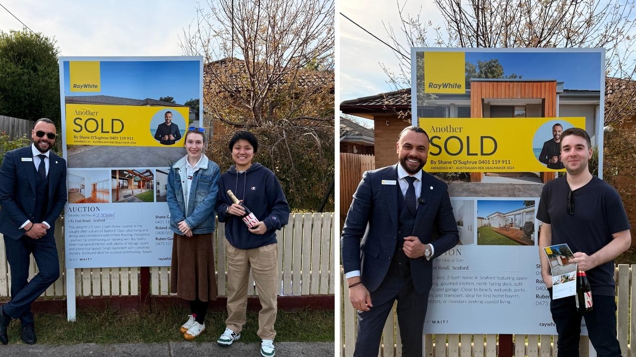 Seaford auction frenzy: Three homes, $1.879m sold, all snapped up by first-home buyers in high-stakes triple sale