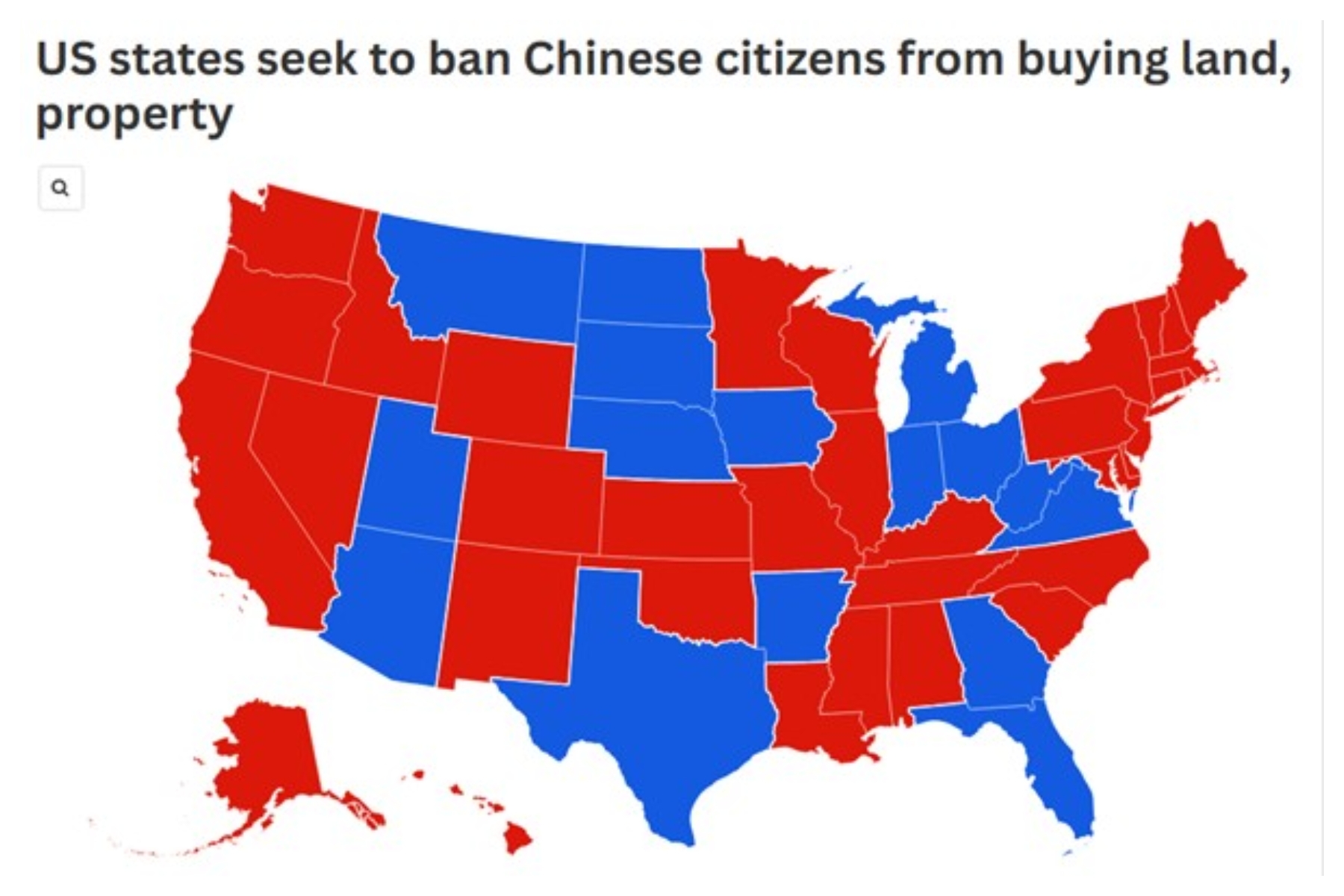 US States Seek To Ban Chinese Citizens From Buying Land, Property