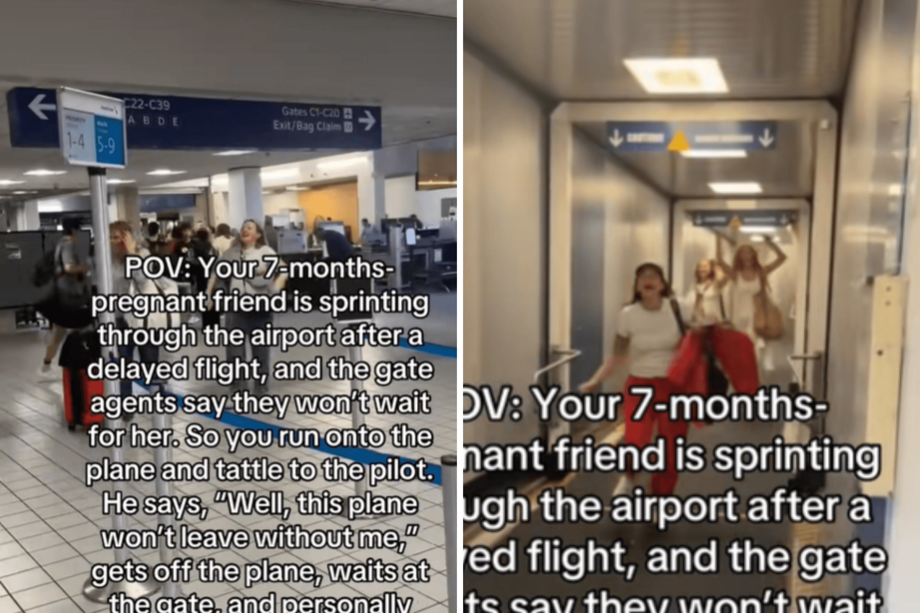 Pregnant Woman About to Miss Her Flight—Pilot Steps In to Save the Day