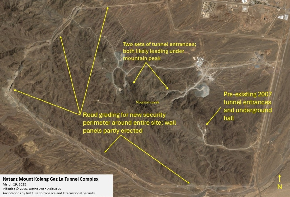 Satellite Images Show Iran's Buried Nuclear Sites That Trump Could Strike