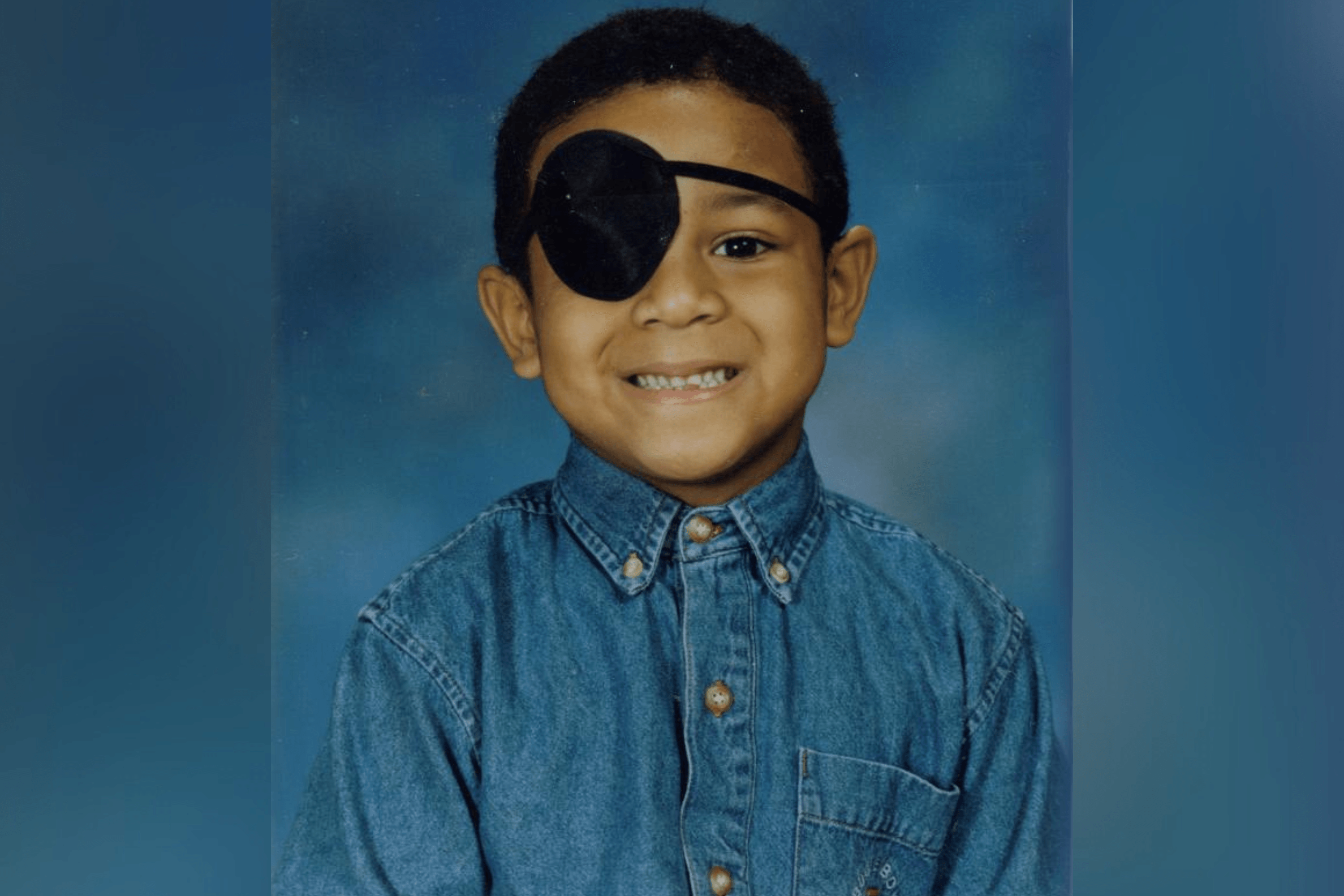 Boy Wears Eyepatch in First School Photo—Had No Idea the Danger He'd Beaten
