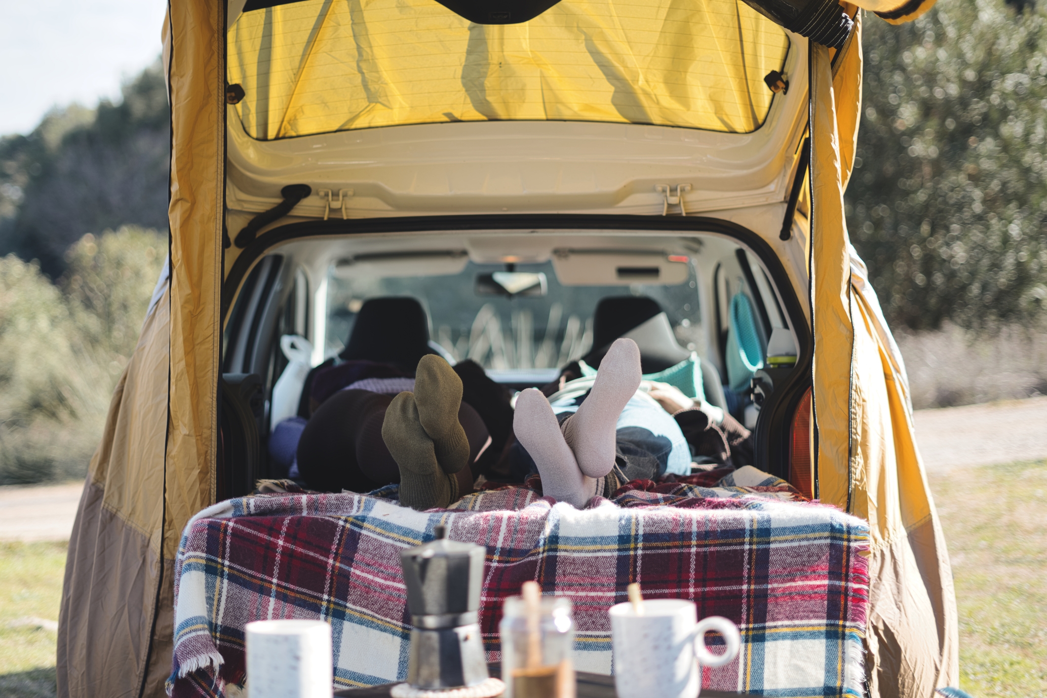 Couple Wakes Up in Van, Looks Outside—Realizes They're Not Alone