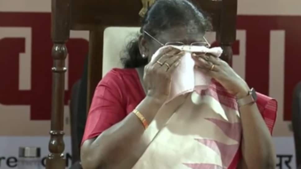Emotional Moment For President Murmu As Visually-Impaired Children Sing For Her Birthday