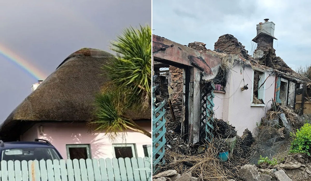Thatched cottage of elderly woman ravaged by tragic fire in Cork