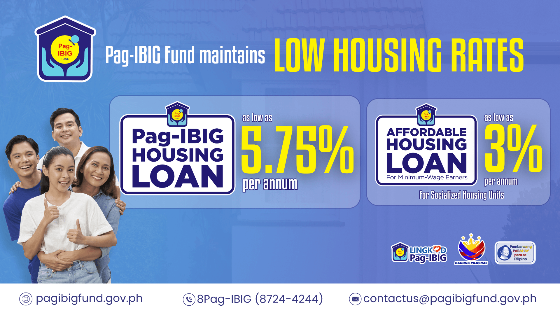 Pag-IBIG Fund maintains low housing loan rates through end of 2025