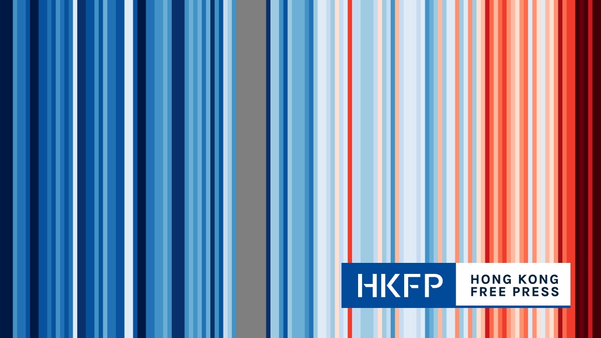 Show Your Stripes Day: Hong Kong temperature rise visualised in climate warning stripes