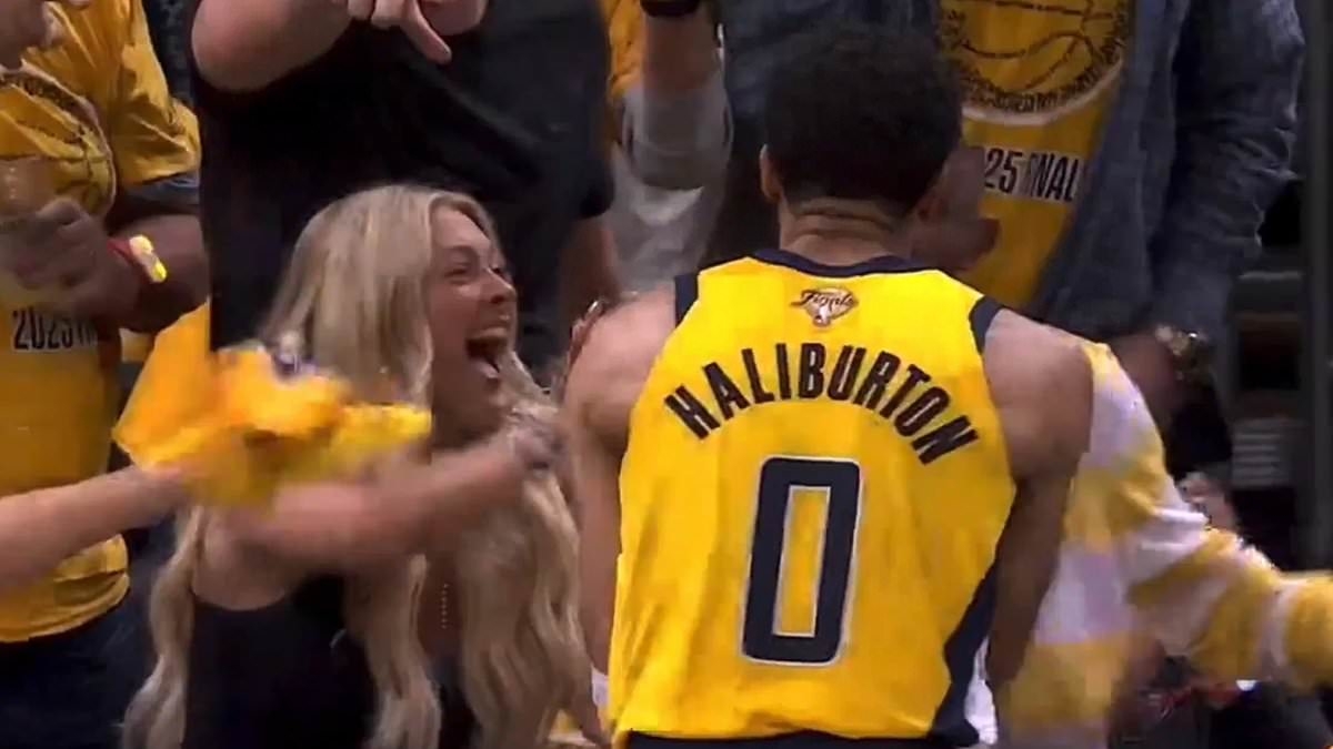 BREAKING NEWS Tyrese Haliburton celebrates with stunning girlfriend and dad after NBA Finals heroics for Pacers