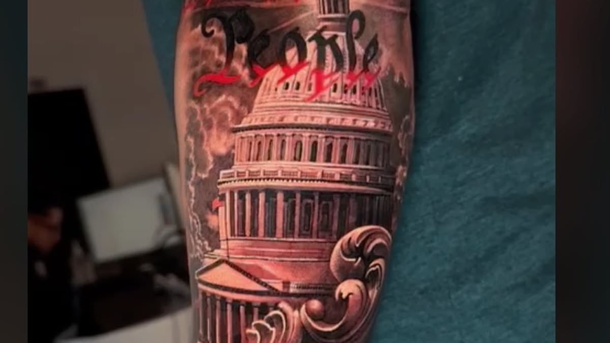 Muscular Trump ally unveils dramatic new tattoo showing off his undying patriotism