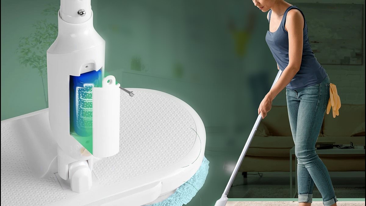 Cut through grime with 44% off the scrubbing and polishing mop that cleans 10 times FASTER than regular mops for 'shiny, beautiful floors'
