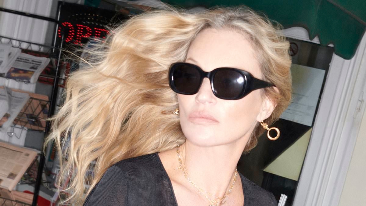 Kate Moss puts on a leggy display in TINY red PVC hot pants as she poses up a storm for new self-portrait campaign