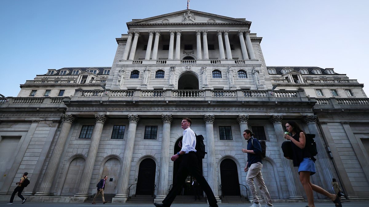 BREAKING NEWS Bank of England holds interest rates at 4.25% amid fears Middle East crisis and rising food inflation could increase cost-of-living further