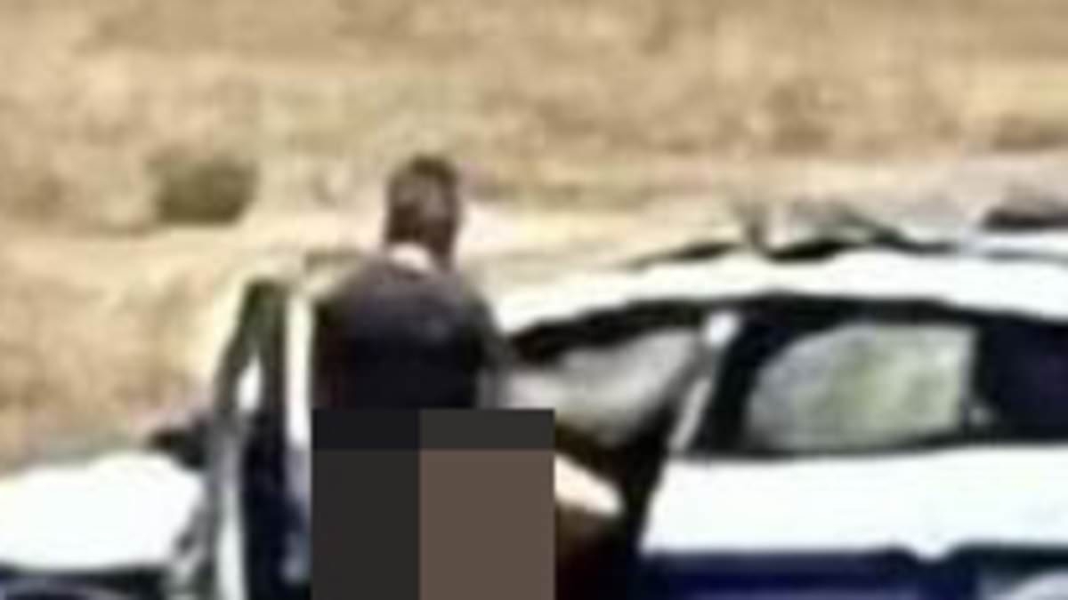 Police officers are suspended after they're filmed having SEX in patrol car in broad daylight
