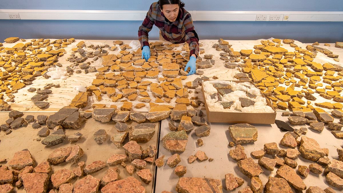 Now THAT jigsaw wasn't built in a day! Experts recreate 2,000-year-old Roman frescoes from thousands of fragments of wall plaster