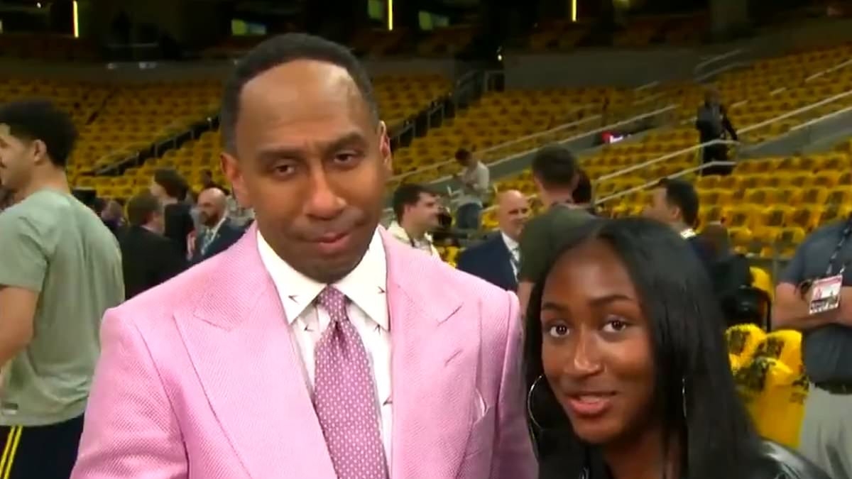 Stephen A. Smith's daughter makes rare TV appearance for awkward ESPN interview before NBA Finals