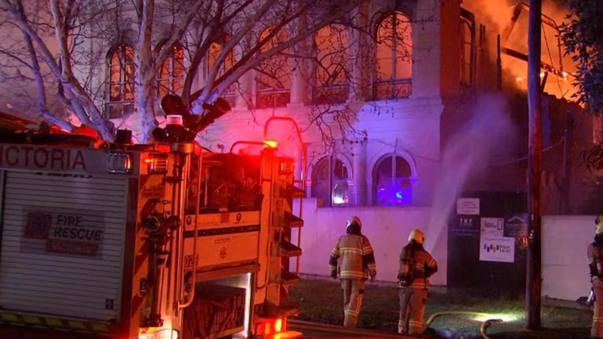 Devastated owner of $15million Toorak mansion destroyed in 'suspicious' fire points the finger: 'Petrol all over it'