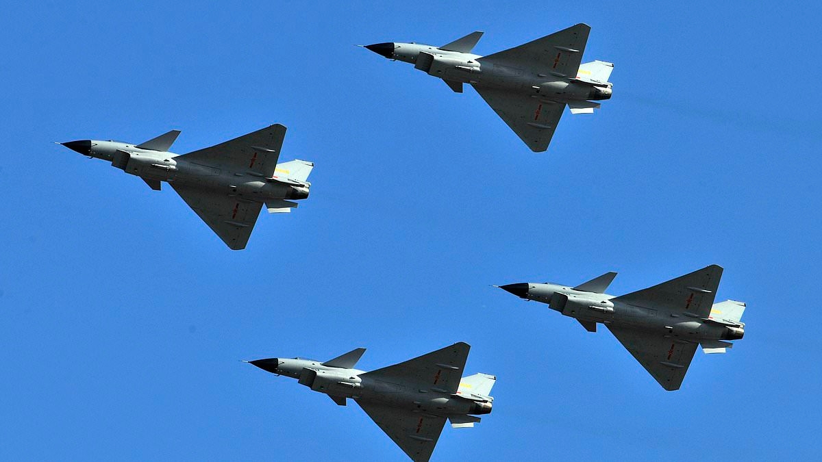 Furious China accuses Britain of ‘troublemaking' after UK warship steamed through Taiwan strait - as Beijing buzzes island with dozens of jets