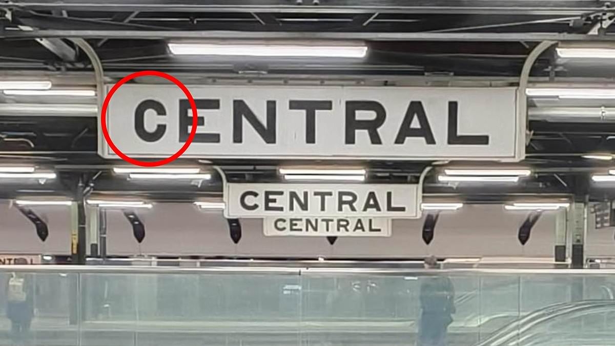 The mystery behind a sign 'error' at one of Sydney's busiest stations is revealed