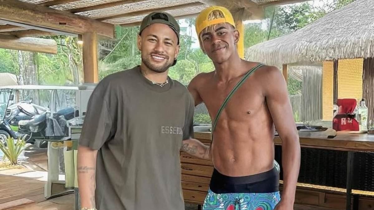 Lamine Yamal links up with 'idol' Neymar after being invited to Brazilian's family home in Rio de Janeiro... just weeks after Barcelona wonderkid, 17, enjoyed luxury holiday with 29-year-old OnlyFans star