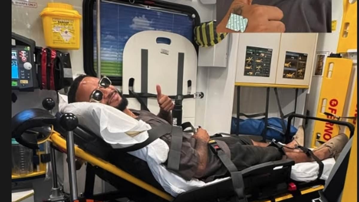 BREAKING NEWS JLS star Aston Merrygold rushed to hospital as singer shares update from the back of an ambulance