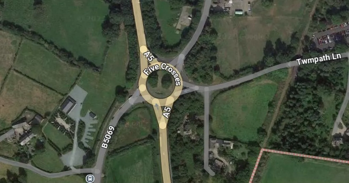 A5 driver airlifted to hospital with critical injuries after car crashes into tree