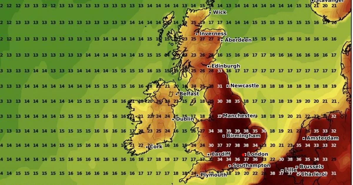 Second UK heatwave could send temperatures to 39C as weather maps unveil date
