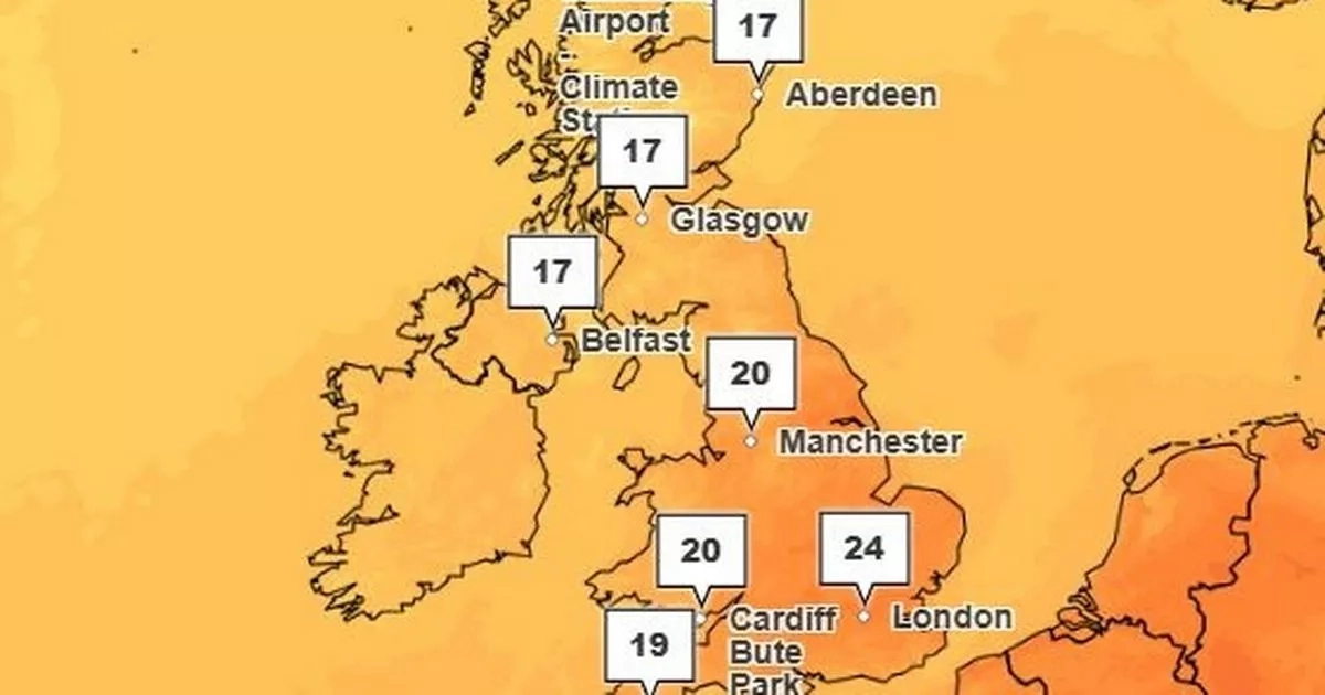 Exact date UK temperatures to fall dramatically ending sweltering 34C heatwave