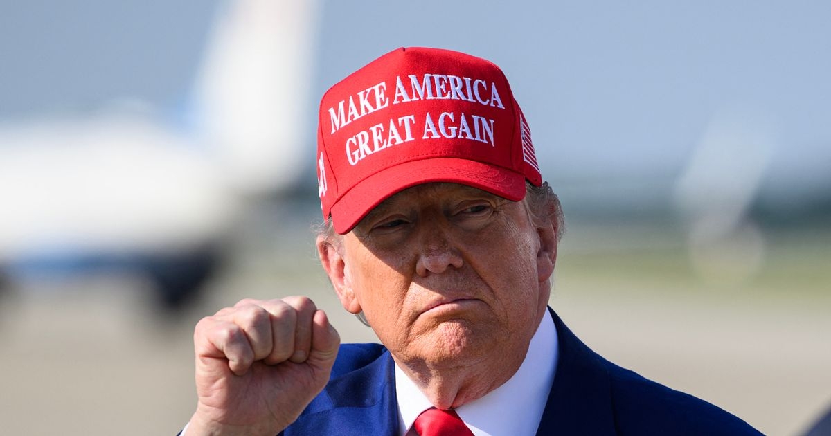 Donald Trump's four-word update as he weighs up military action against Iran