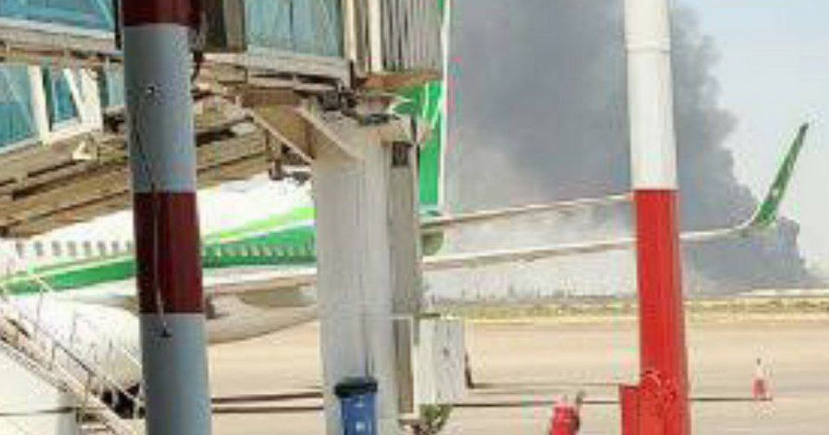 Mystery blaze 'breaks out' inside US forces controlled area at airport