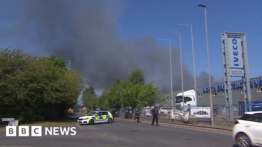 Crews tackle yard fire near Middlesbrough nature reserve