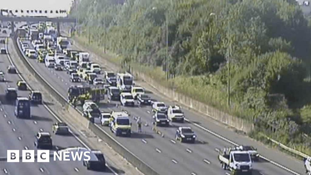Traffic held on M25 near Brentwood, Essex, after crash