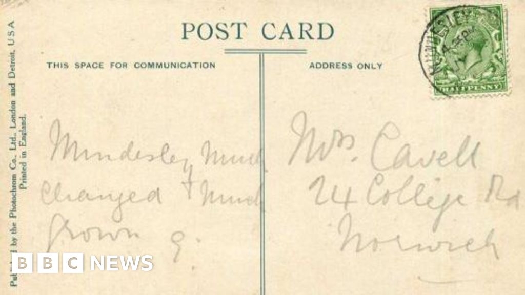 Rare postcard from Edith Cavell sells at auction for €1k