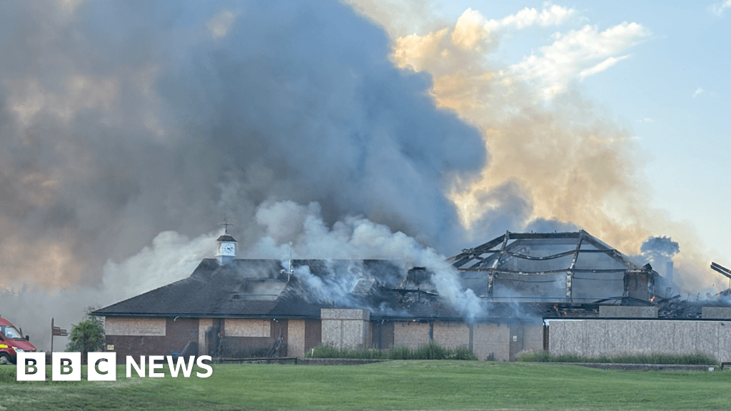 Former golf club building badly damaged in fire