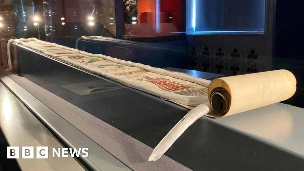 Rare medieval scroll found in shoebox goes on display in York