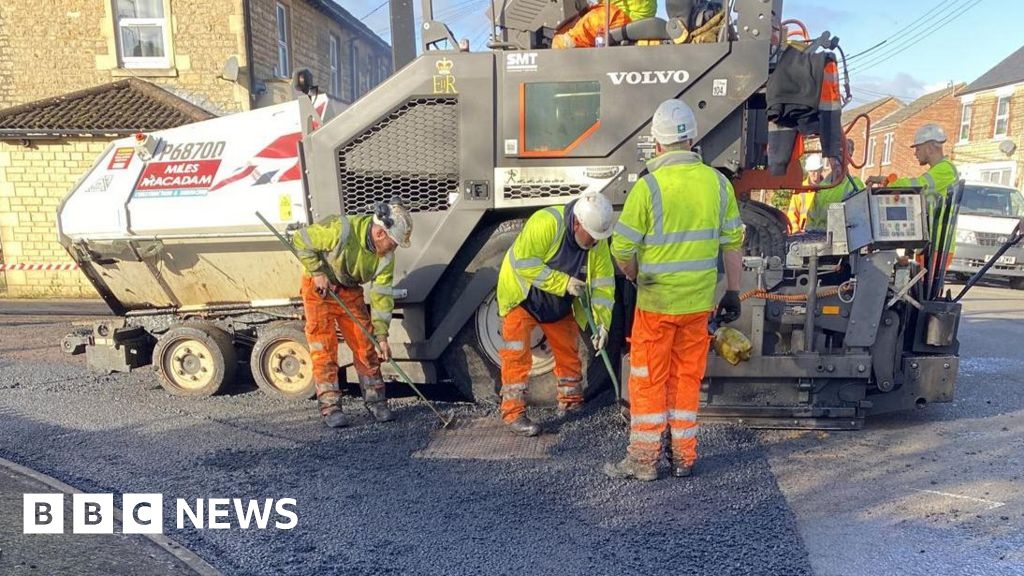 Chippenham road was resurfaced while 'meeting net zero' standards