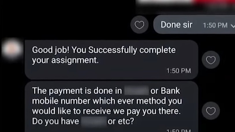 Public warned vs ‘task scams' via messaging apps