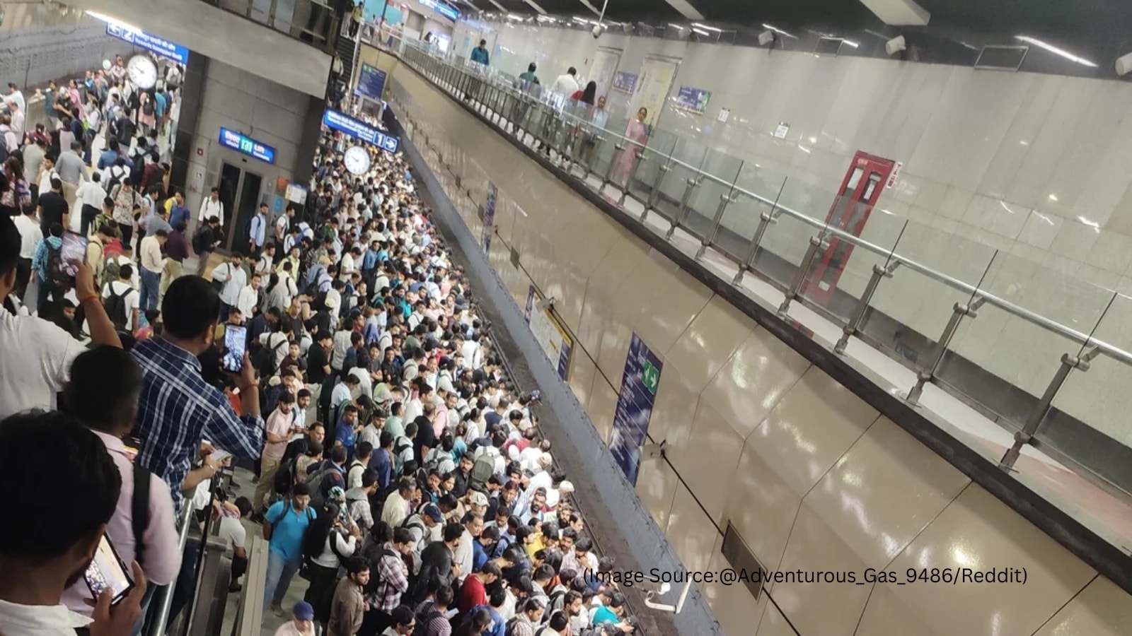 Overcrowding at Delhi Metro's Hauz Khas station sparks viral debate on urban planning and commuter chaos